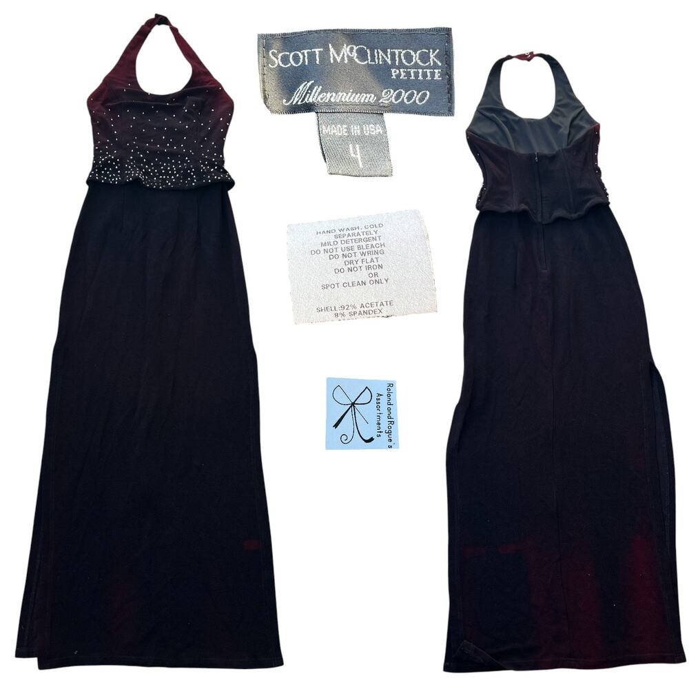 Scott McClintock Millennium 2000 Halter Dress Sz 4 As-is